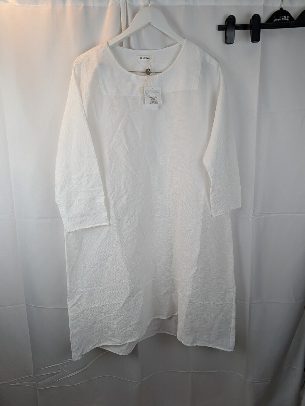 Plantation A-net Issey Miyake White Midi Dress Japan Lagenlook Minimalist M BNWT